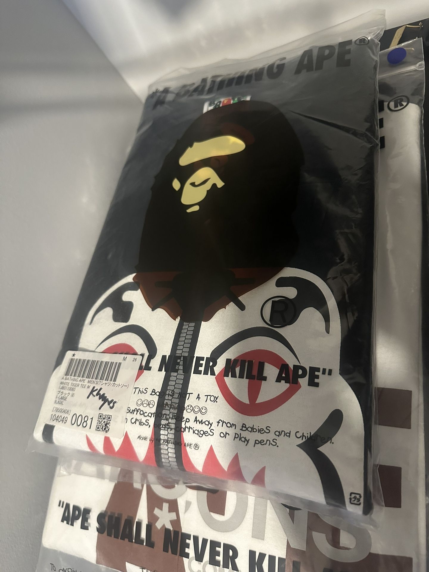Bape “White Tiger” Tee Size XL