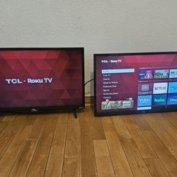 2 32in TCL 1080p Roku TVs