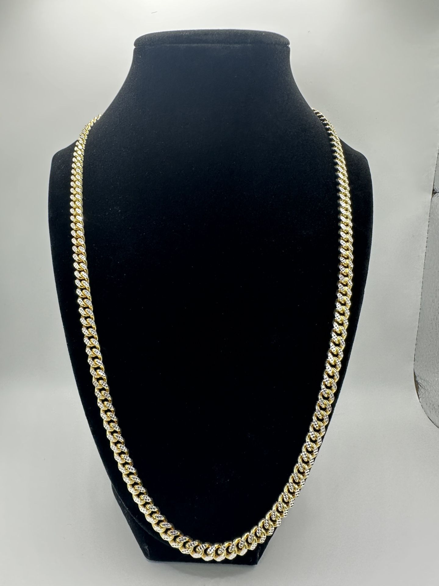 24β 5.8mm Cuban Link Chain β Two Tone 14K Gold-Plated Over 925 Sterling Silver