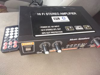 Hi fi stereo audio amplifier