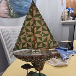 Jim Shore Geometric Sailboat