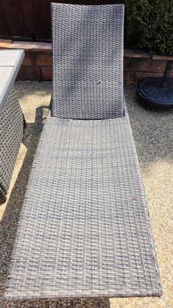 Moving Sale: Brown Rattan Garden Sun Lounger