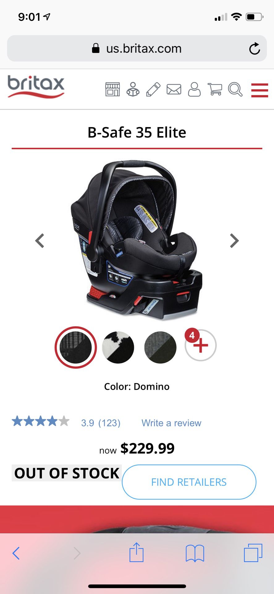 Brand new in box britax infant car seat