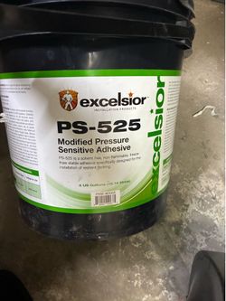 4-gallon pail of Excelsior PS-525 Modified Pressure Sensitive Adhesive