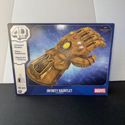 4D Build, Marvel Infinity Gauntlet 3D Puzzle Model Kit with Stand 142 Pcs