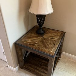 End Table and Lamp