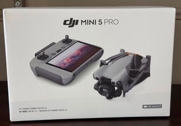 Bundle - DJI - Mini 5 Pro Fly More Combo PLUS Drone with RC2 Controller - Gray