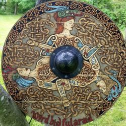 Custom Carved And Hand Painted Shield 