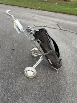 Golf Bag And Cart
