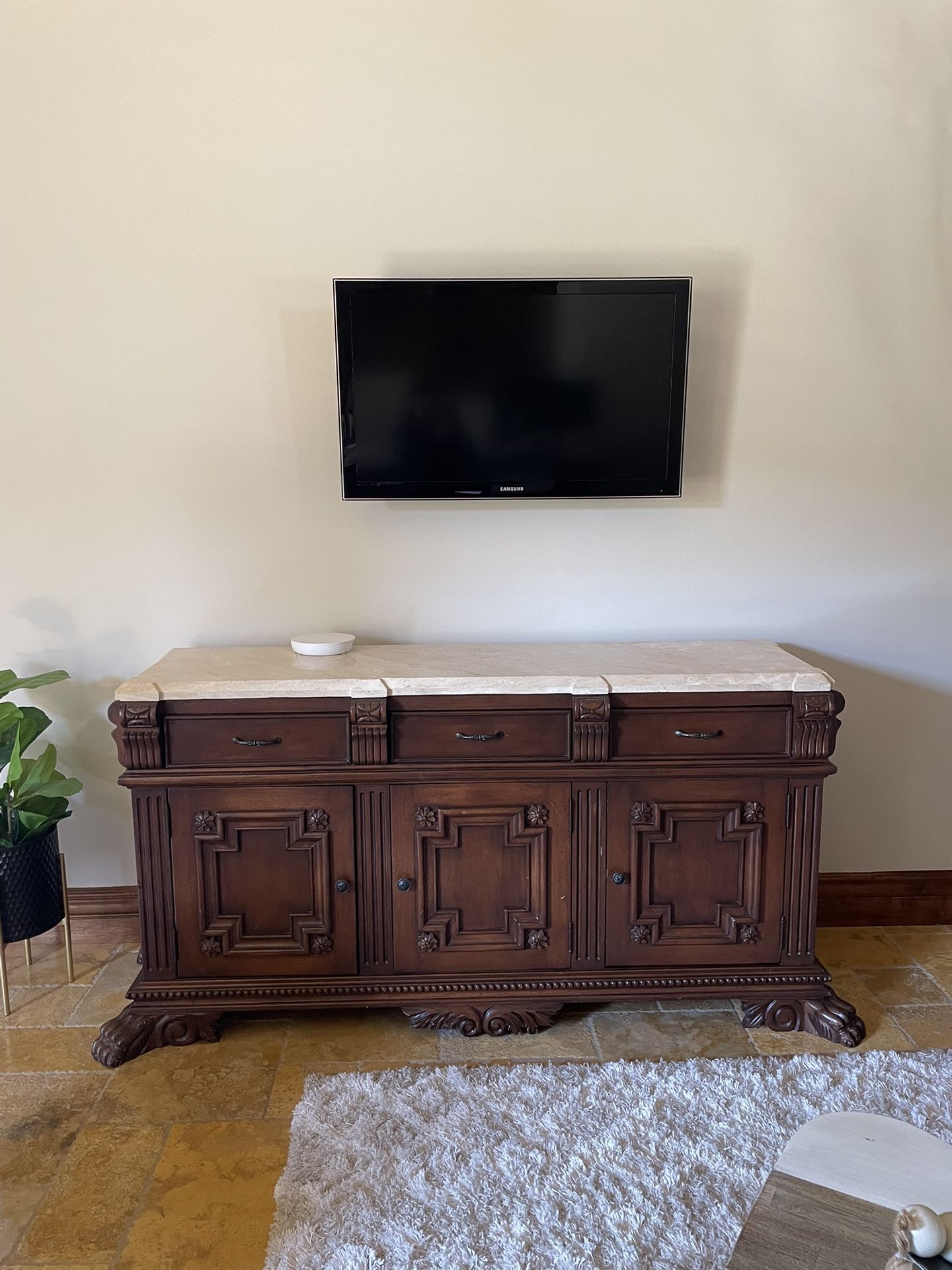 Custom Design Solid Wood Credenza Buffet