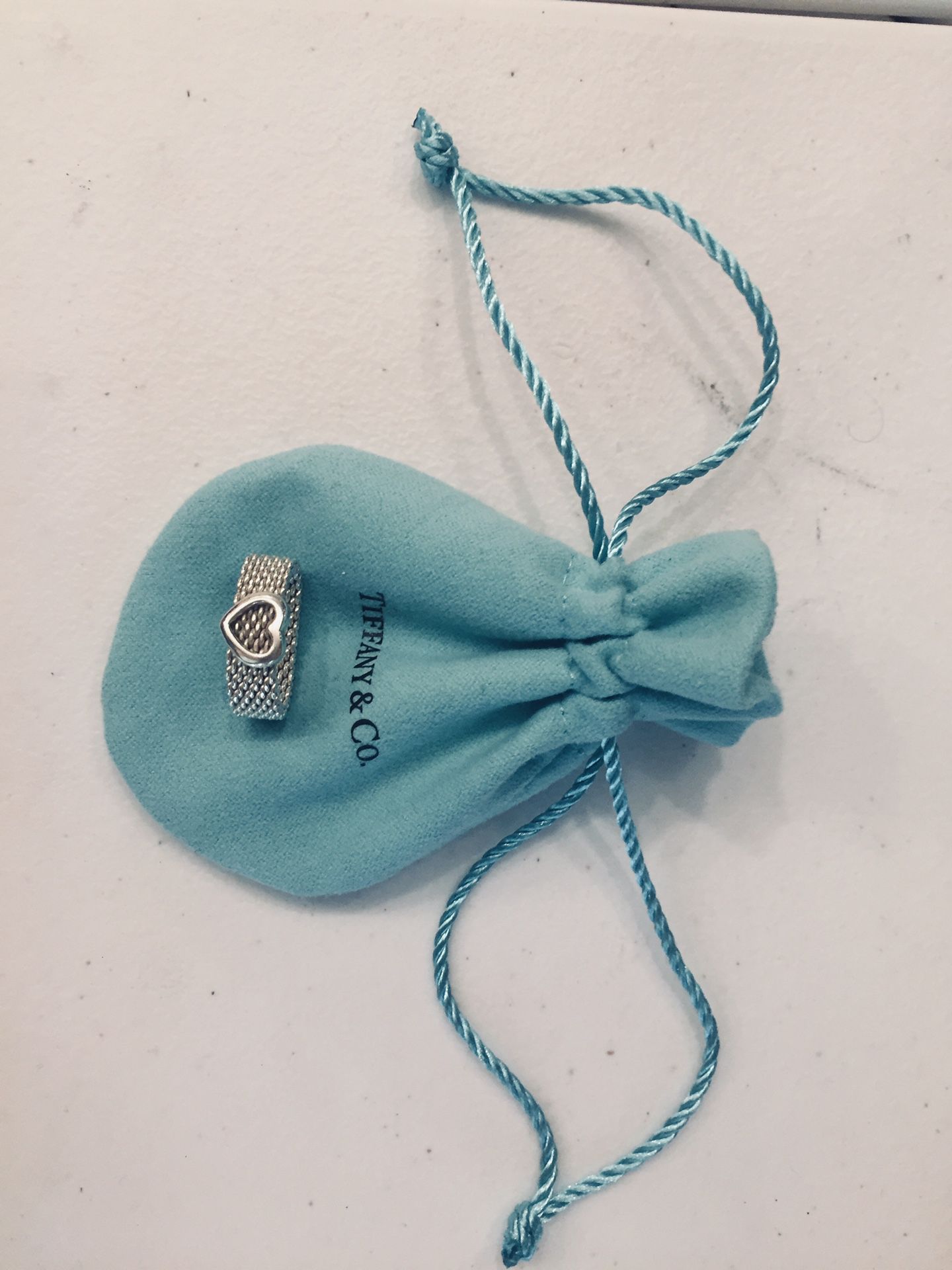 Tiffany & Co. Heart Mesh Ring - Size 5