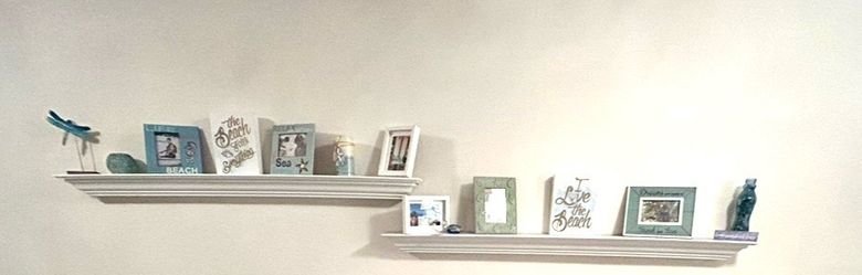 White shelves