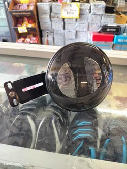 Round Electric Bike Headlight with Bracket | Three Prong Connection