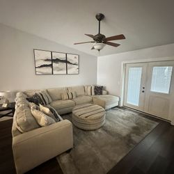 Modern Sectional Couch & Ottoman