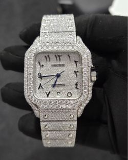 Moissanite Cartier watch *PASSES DIAMOND TESTER*