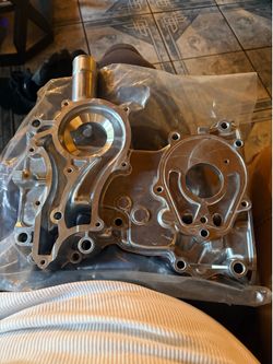 New Aluminum Engine Timing Cover / Oil Pump Housing Assembly – Open Box