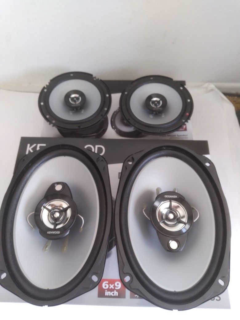 KENWOOD 1 PAIR 6.5 INCH 2 WAY 300 WATTS & 1 PAIR 6×9 3 WAY 400 WATTS CAR SPEAKER ( BRAND NEW PRICE IS LOWEST INSTALL NOT AVAILABLE )