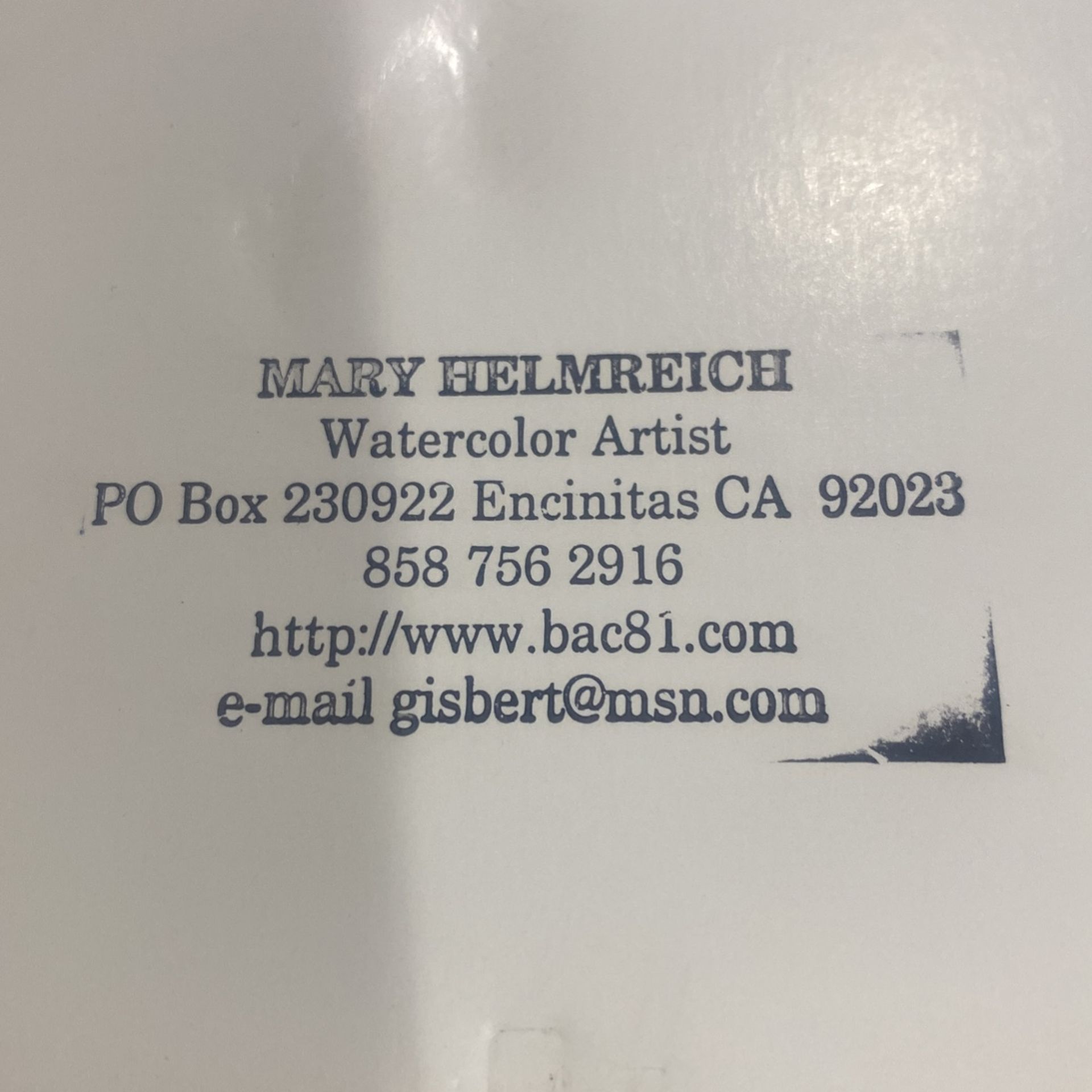 Mary Helmreich’s Framed Watercolor Eucalyptus Trees At Batiquitos Lagoon Art