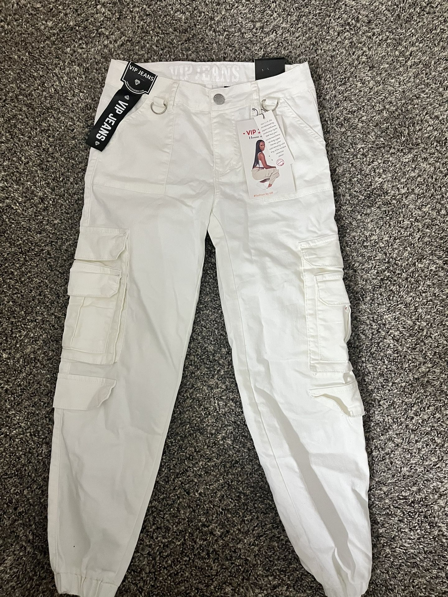 White Cargo Pants