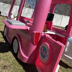 Giant Power wheels Barbie Camper With Fire pit Stove More