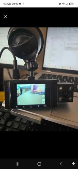 Dual Lens Dash Camera with Suction Mount