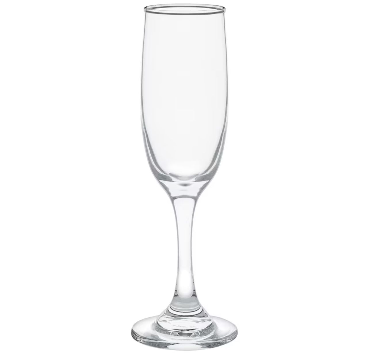 Tapered Glass Champagne Flutes, 6.25 oz. (4 Pack)
