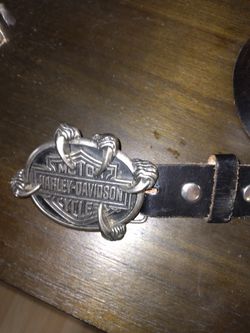 Harley Davidson Belt And Buckel