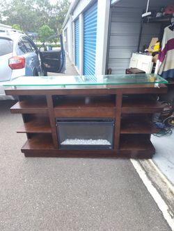 Fireplace/ Tv Stand Holds Up To 75 Inch TV