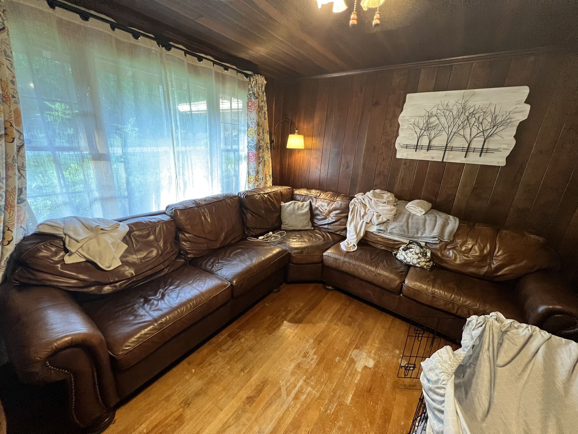 real leather corner sofa