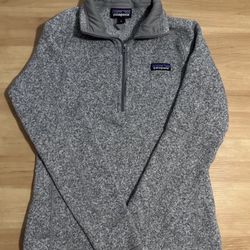 Patagonia Women’s Better Sweater 1/4 Zip Pullover Fleece Gray XS