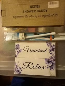 Shower Caddy, RODS & 4 Picture For Wall