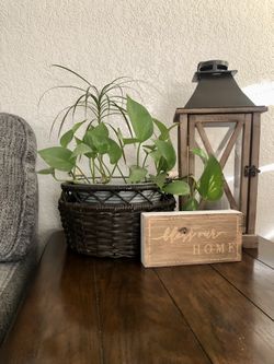 Home Decor Storage Round Basket Farmhouse Boho Style