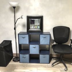 Cube Shelf Organizer Storage Lamp Hamper Office Chair Mirror