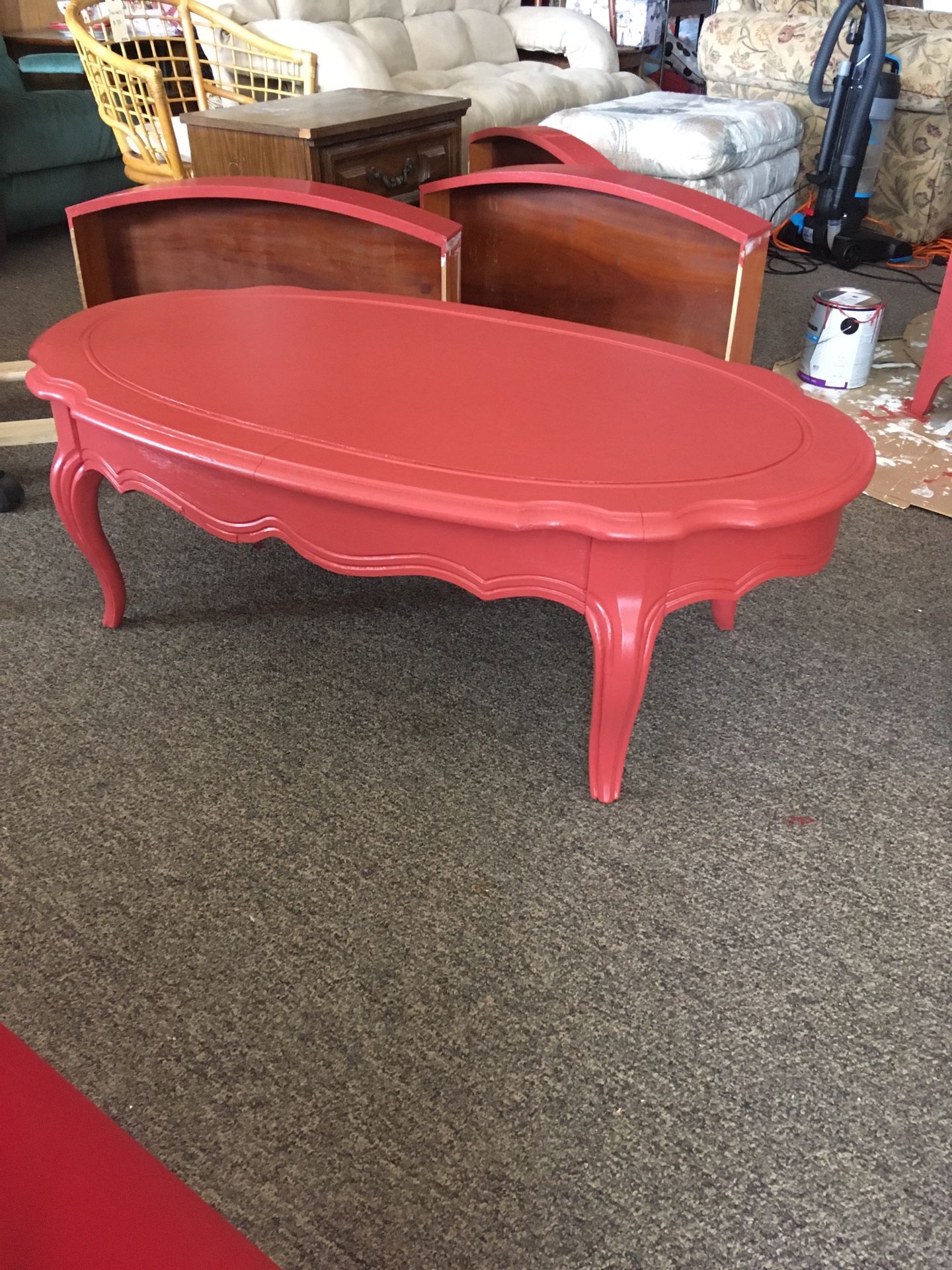 Red coffee table