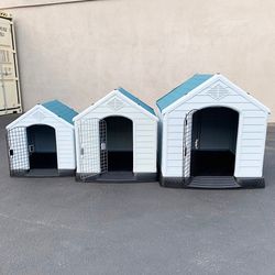 (New) Plastic Dog House w/ Lock Door (Medium $80, Large $115, X-Large $160)