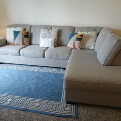 Beige Sectional Sofa With Chaise