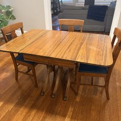 Dining Room Table And Buffet Wore 4 Leaves And Tables Protectors 