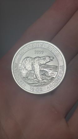 2018 Canada 3/4 oz Fine Silver Polar Bear Coin