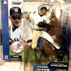 McFarlane Derek Jeter Variant Pinstripes MLB Yankees Action Figure 2002 Series 2