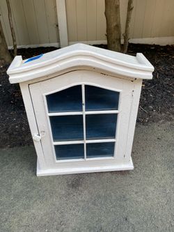 Wooden glass door wall cabinet
