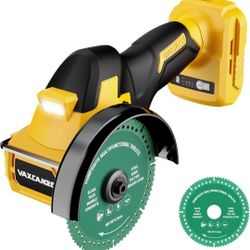 Cordless Cut Off Tool Compatible with DeWalt 20V Max Battery, 18,000 RPM Brushless Motor, 4" Blades (2pcs) with Dust Cover