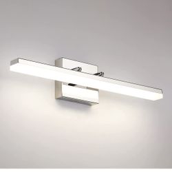 Modern Bathroom Vanity Light 20" Long Chrome 7Degobii Dimmable LED Vanity Light Fixtures for Bathroom Makeup Mirror Lighting Adjustable Decor Wall Sco