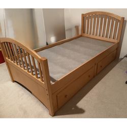 Solid Wood Twin Bed Frame