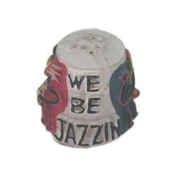 Vintage Jazz Theme Collectible Thimble We Be Jazzin Hand Painted Sewing Souvenir
