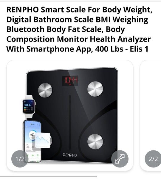 RENPHO Smart Scale for Body Weight, Digital Bathroom Scale BMI Weighing Bluetooth Body Fat Scale, Body Composition Monitor Health Analyzer with Smartp