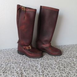 vintage rare merrell made in usa leather tall buckle boots sz 8