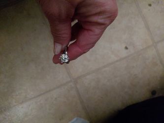 New 3 ct Silver MOISSANITE solitaire ring in size 7