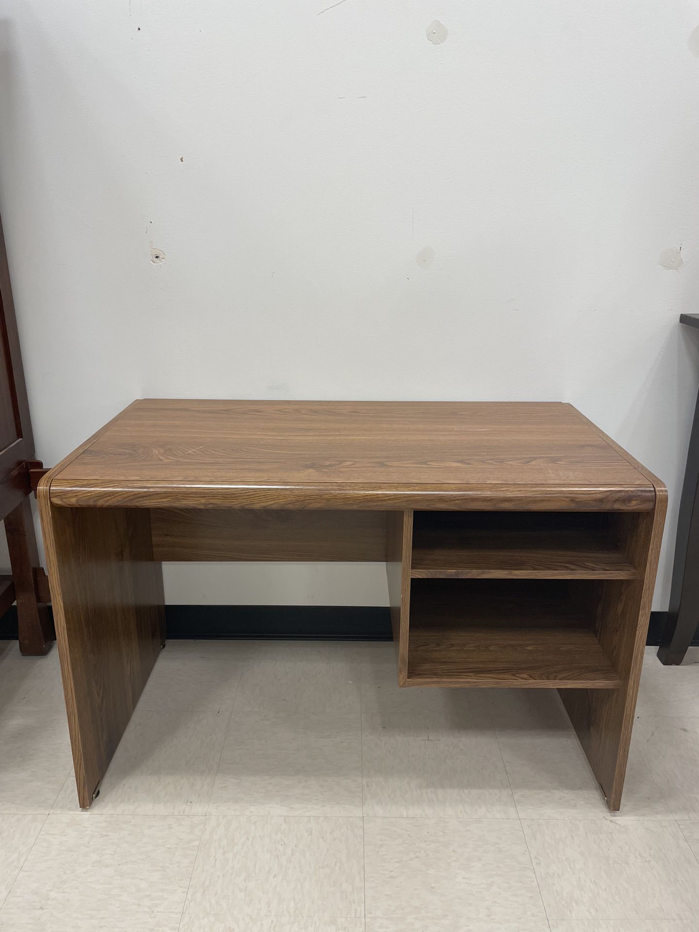 Small Brown Desk With Shelves