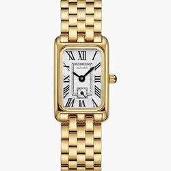 Brand new Gold Watches for Women,Vintage Bracelet Roman Dial Rectangular Ultra-Thin Case with Adjustment Tool