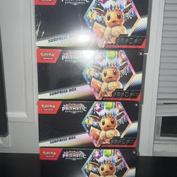 Pokemon Prismatic evolutions Surprise Box Qty 4